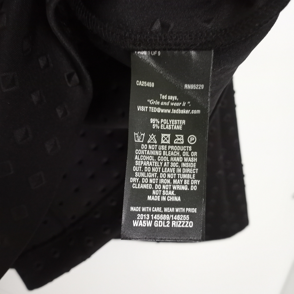 Ted Baker Black Short-Sleeve A-Line Mini Dress - Picture 11 of 12